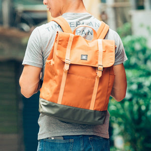 Urban Backpack with Leather Trim - WEMUG