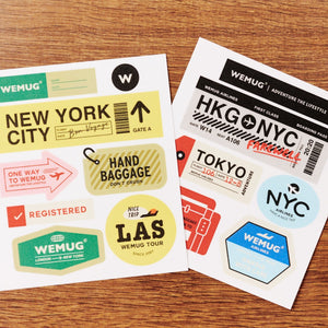 WEMUG Adventure the lifestyle travel the world Airlines stickers