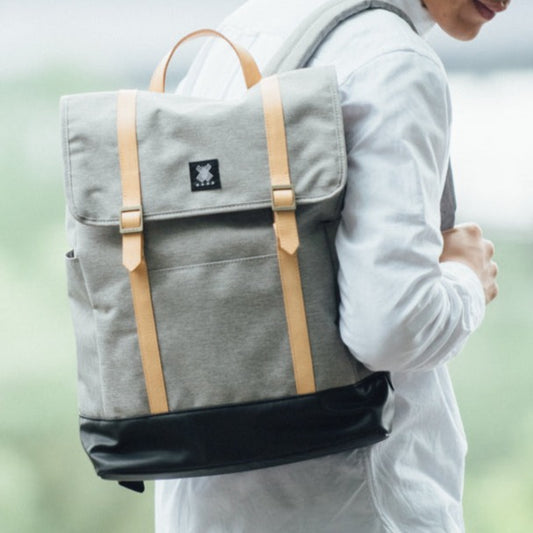 Urban Backpack with Leather Trim - WEMUG
