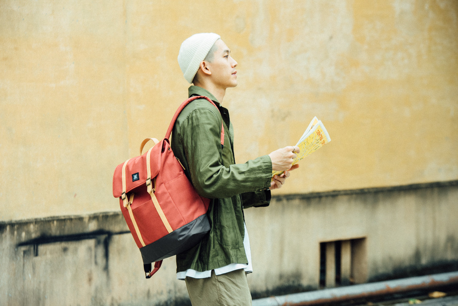 Urban Backpack with Leather Trim - WEMUG