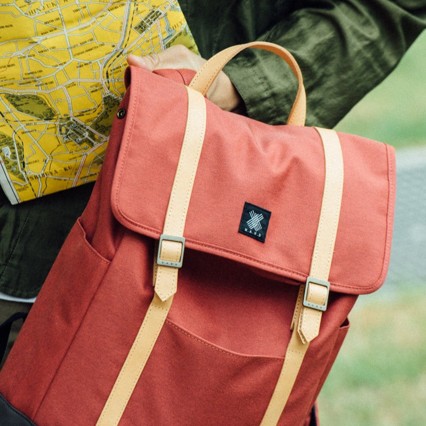 Urban Backpack with Leather Trim - WEMUG