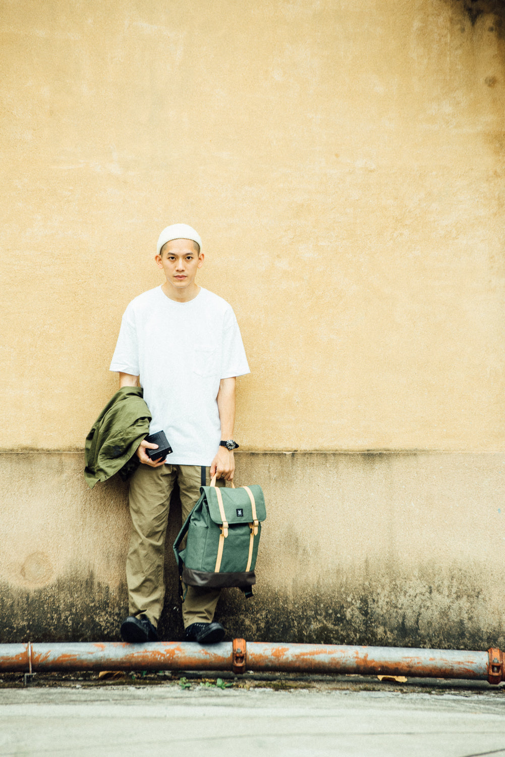 Urban Backpack with Leather Trim - WEMUG