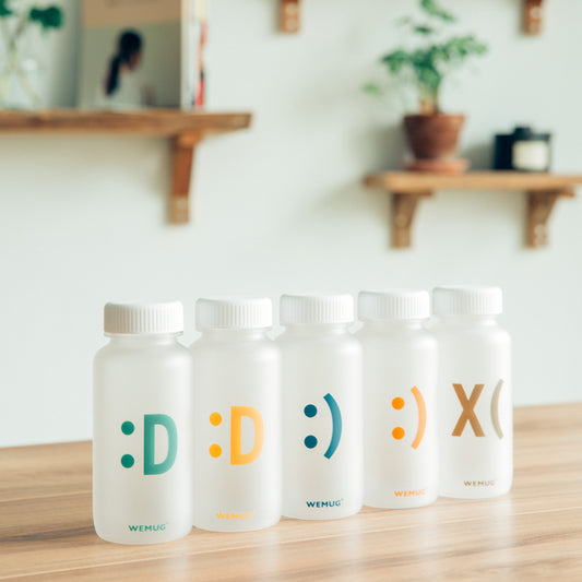 WEMUG Drink Bottle F550 Emoji, Tritan BPA Free (6 colors), compatible with WEMUG brew coffee filter - WEMUG