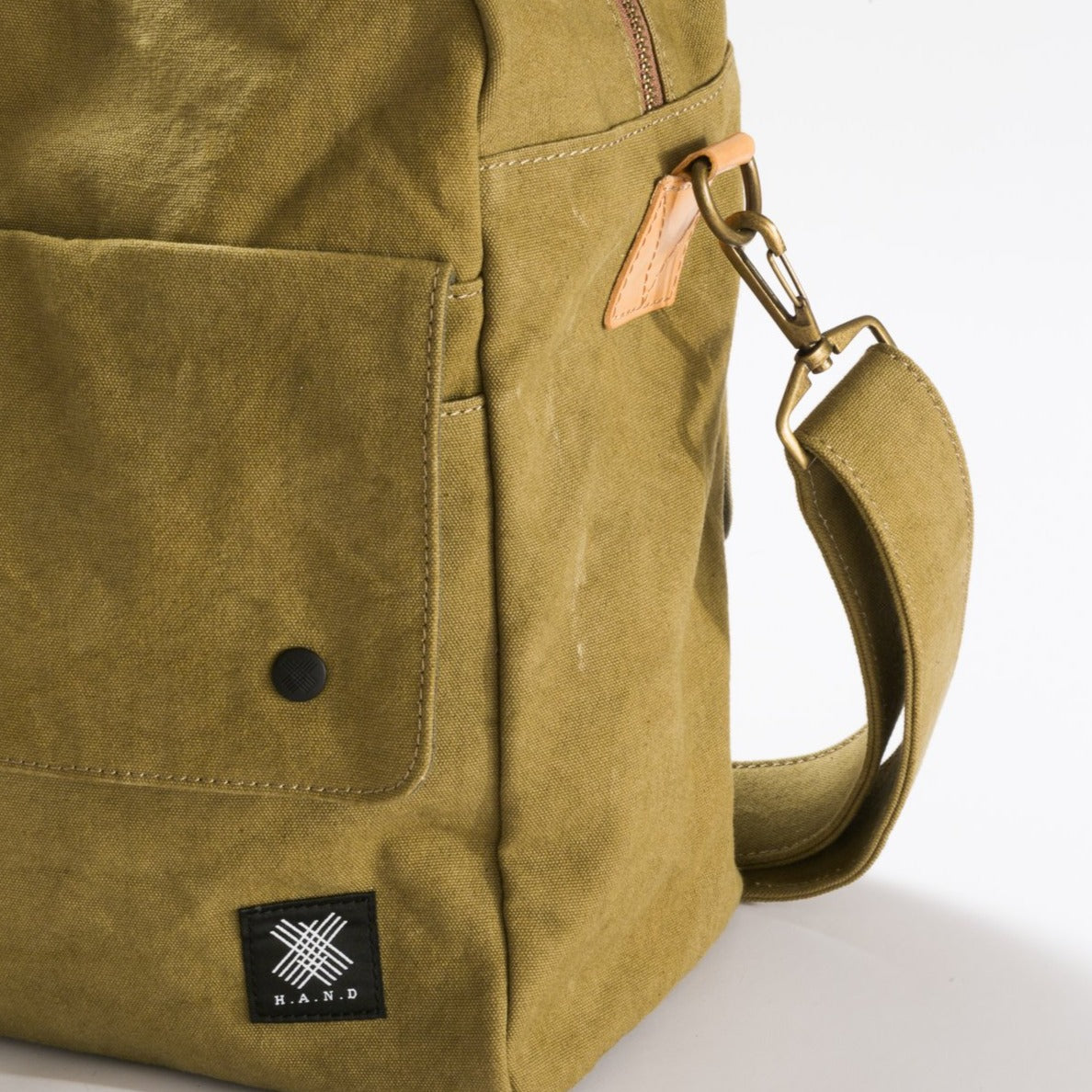 Travel Bag, Italy Canvas, Italy cow leather - Trip Weekender - Yellow - WEMUG