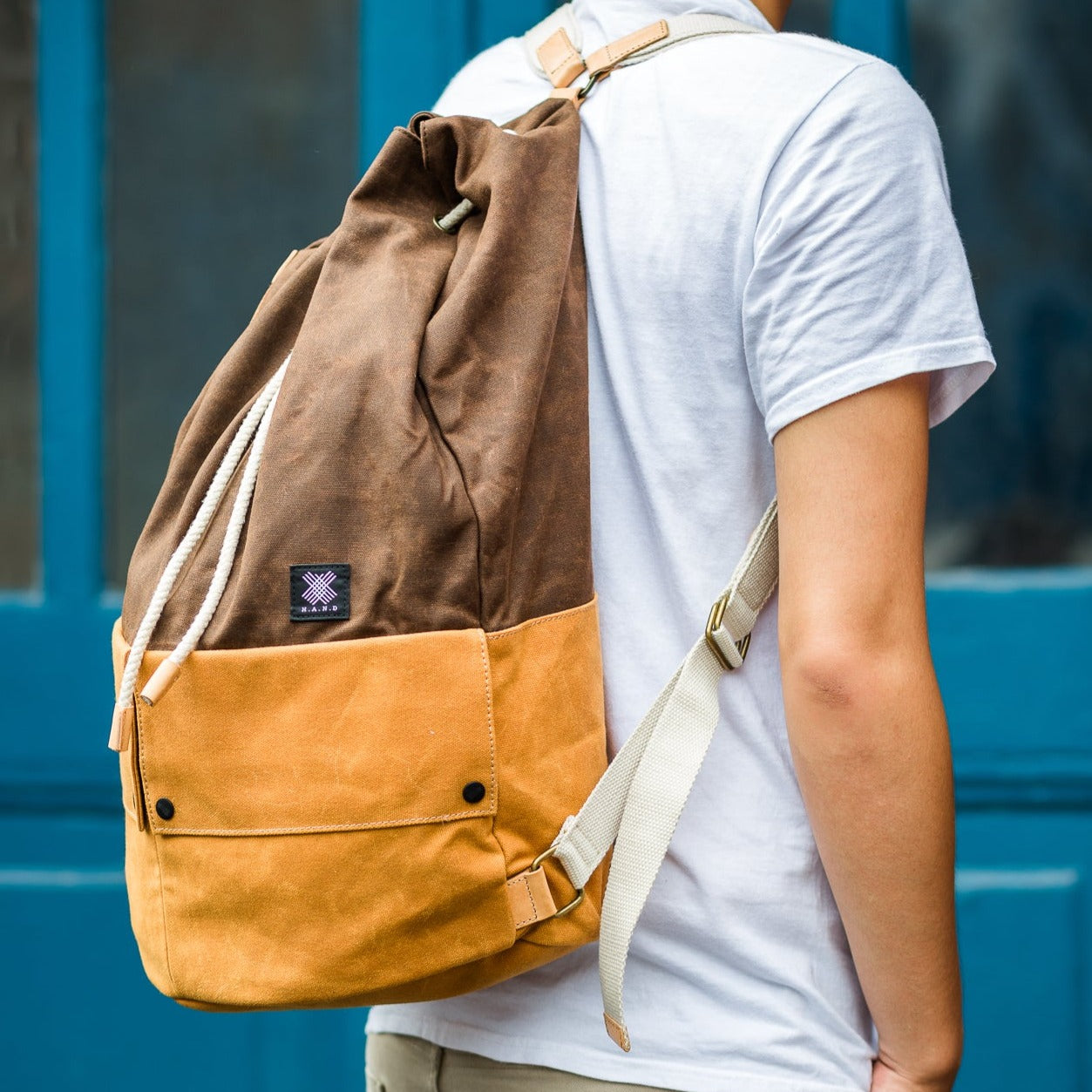 Trip Canvas Backpack, Rucksacks - Brown (for Him) - WEMUG