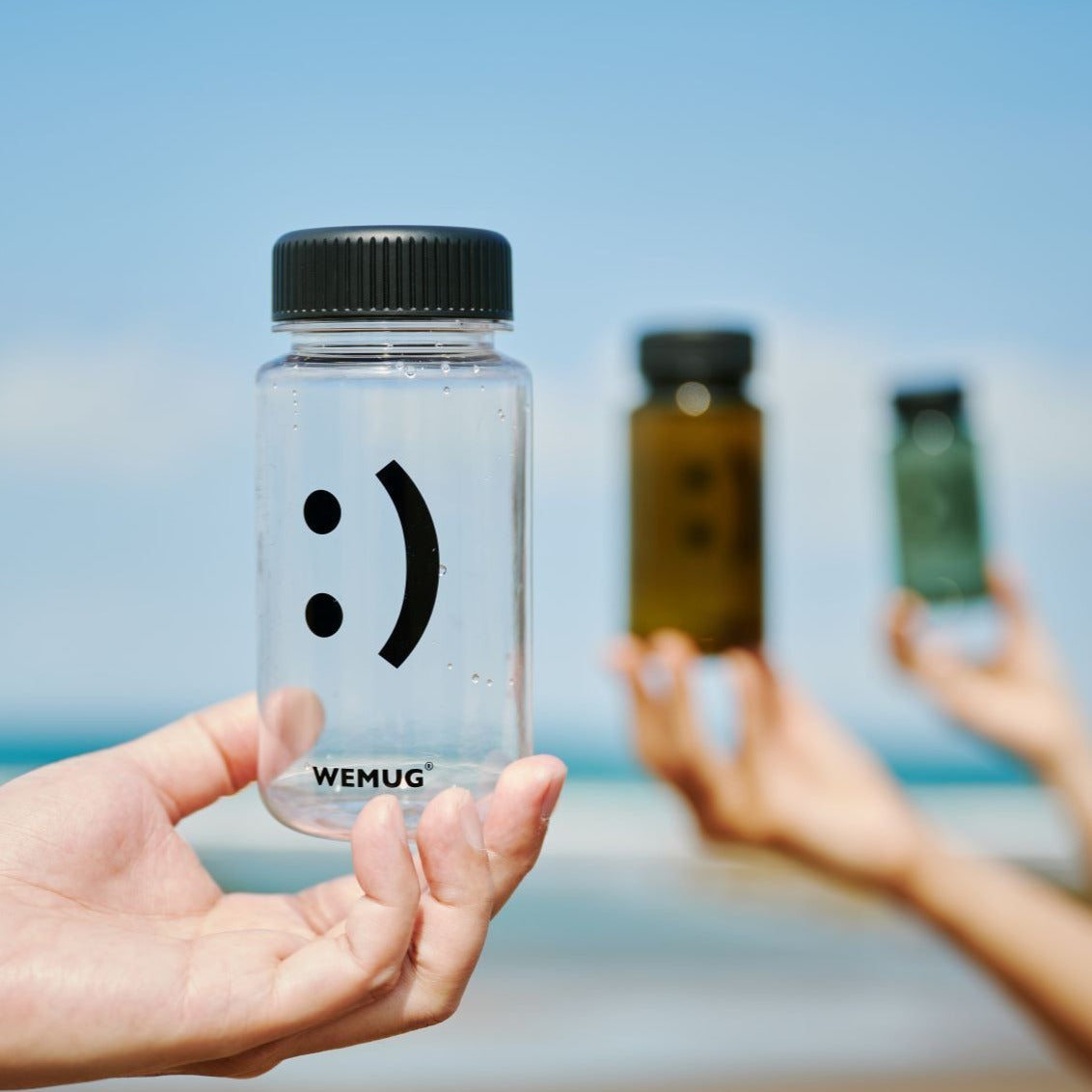 WEMUG Mini Emoji water bottle 12oz, 4 colors, BPA-Free, leaksafe, Light and Durable - WEMUG