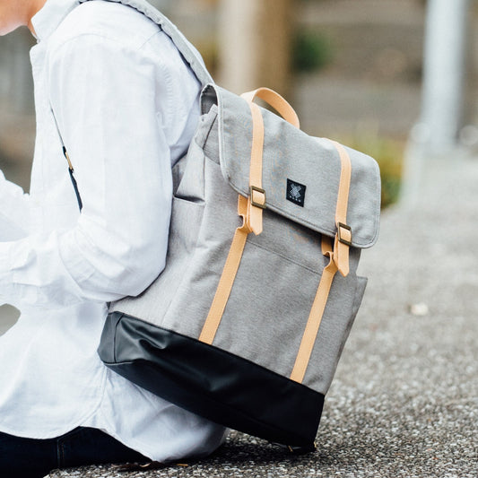 Urban Backpack with Leather Trim - WEMUG