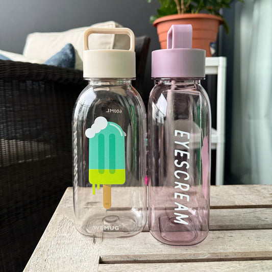 EYESCREAM Ice Pop Water Bottle - 760ml Leakproof Lightweight Sports Bottle | BPA-Free - WEMUG