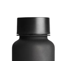 Load image into Gallery viewer, Black bottle with a black cap on a white background