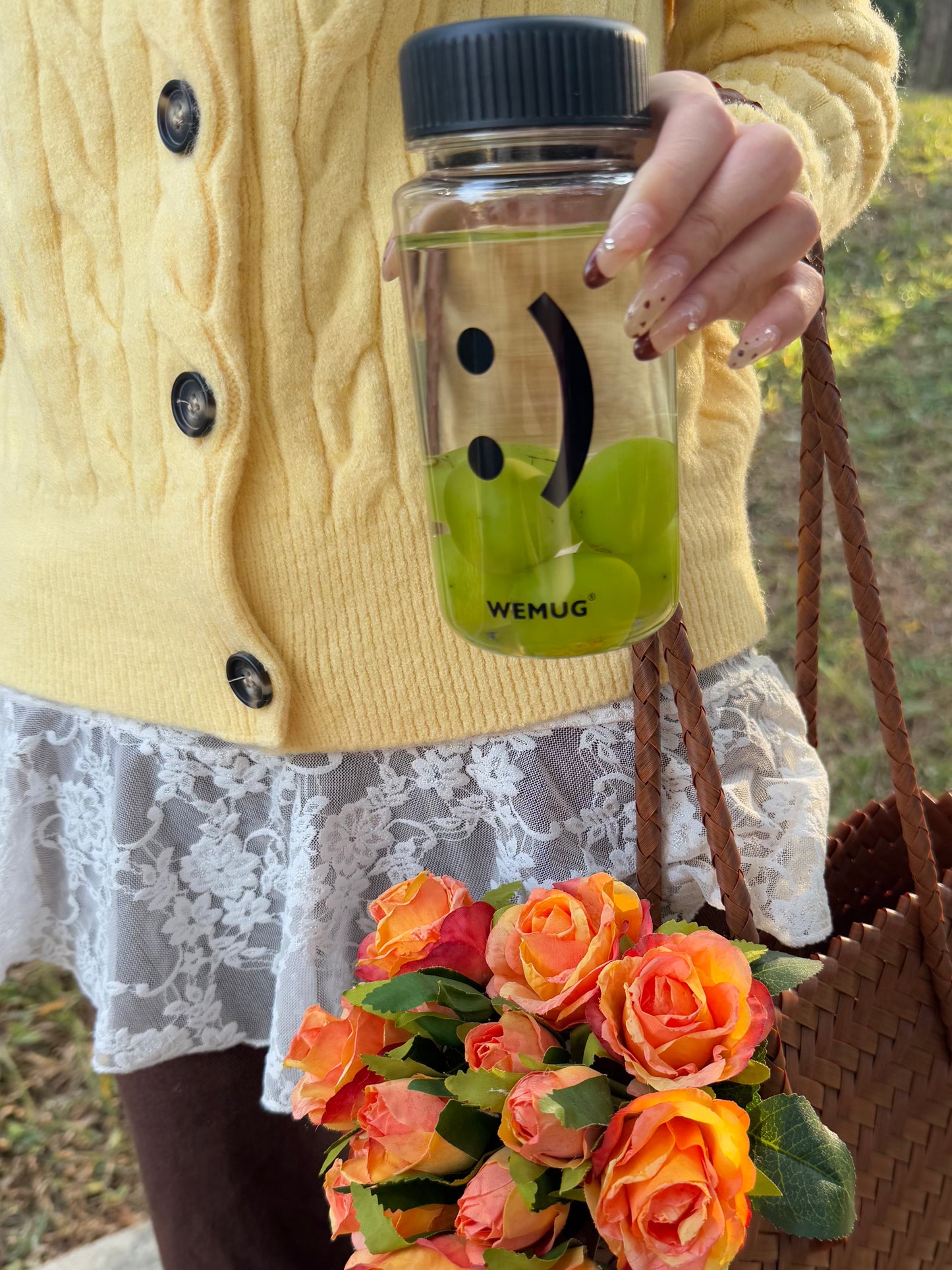 WEMUG Smile water bottle - mini edition, 12oz, 3colors, BPA-Free, leaksafe, Light and Durable