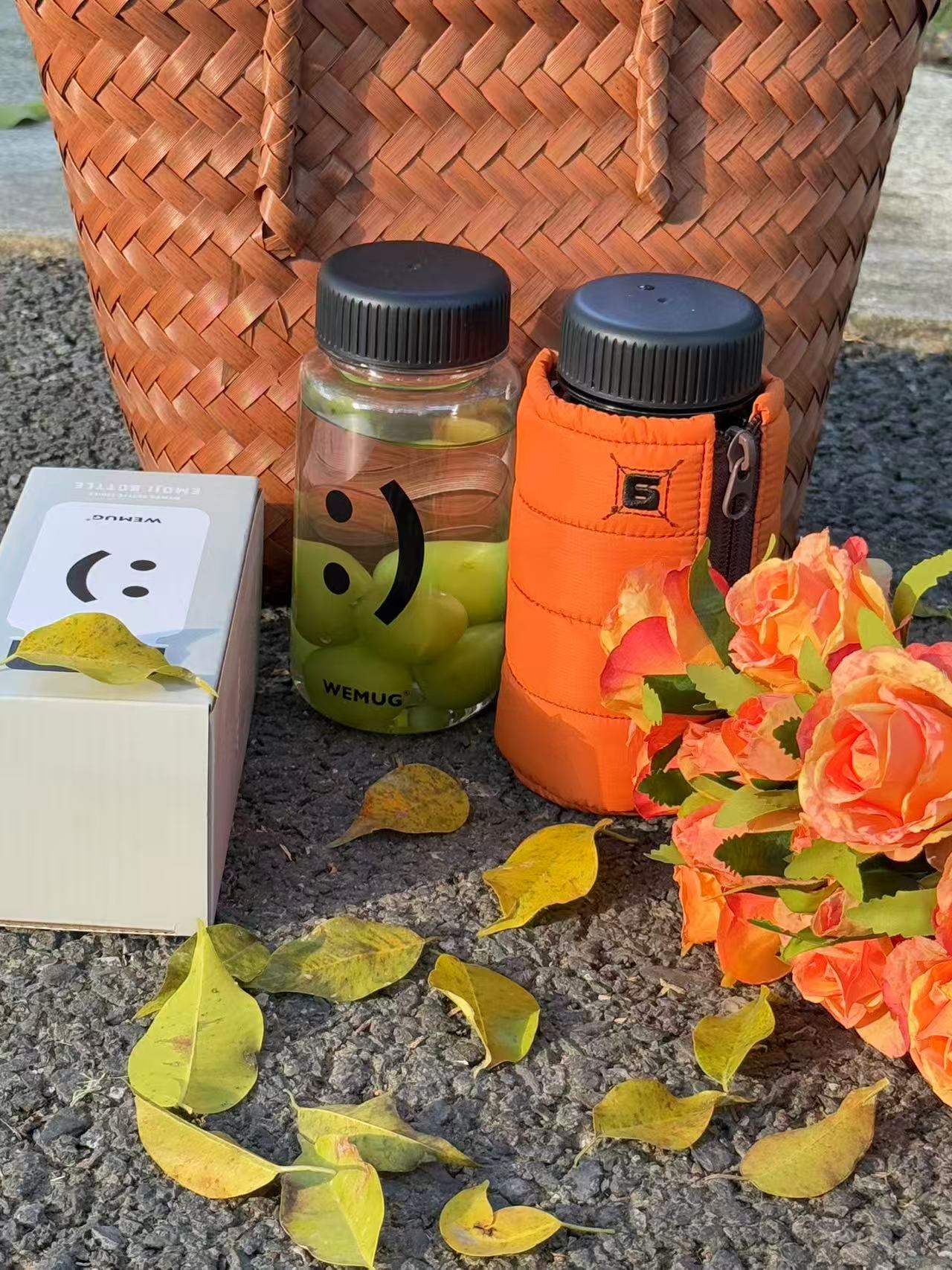 WEMUG Smile water bottle - mini edition, 12oz, 3colors, BPA-Free, leaksafe, Light and Durable