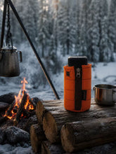 Load image into Gallery viewer, WEMUG Zipper Jacket Bottle Sleeve – Orange/Brown camping lifestyle