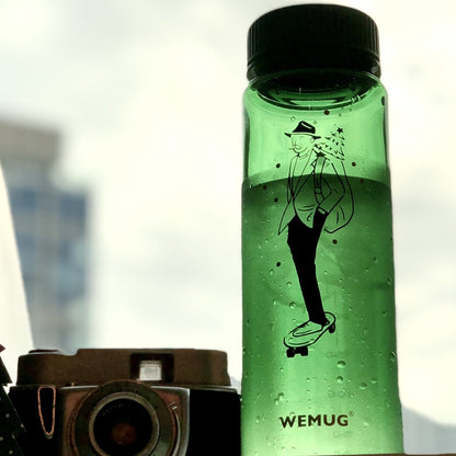 Water Bottle S500 Christmas Skateboarding - Green color - WEMUG
