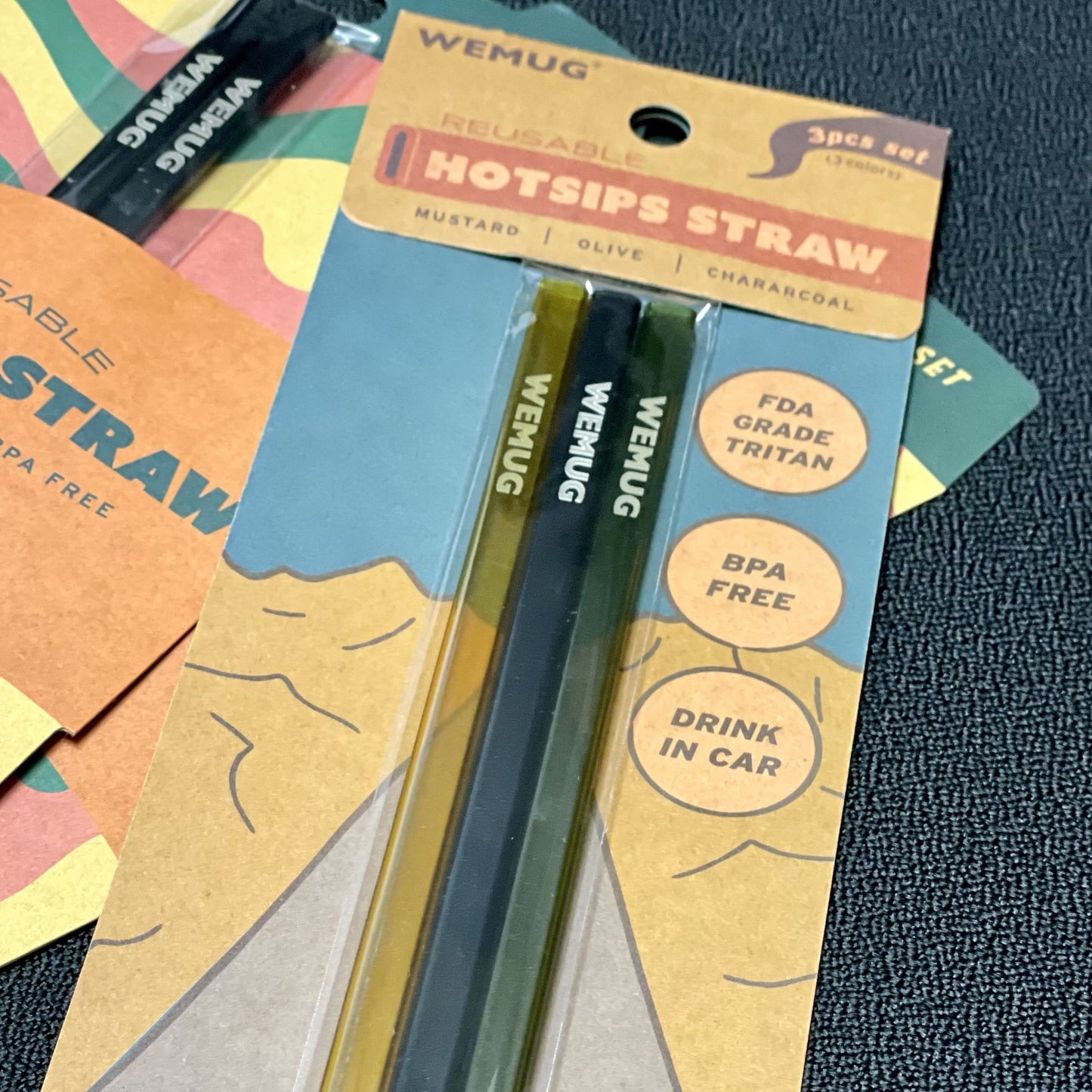 WEMUG Coffeehouse Hot-sip Straw -3 colors - WEMUG