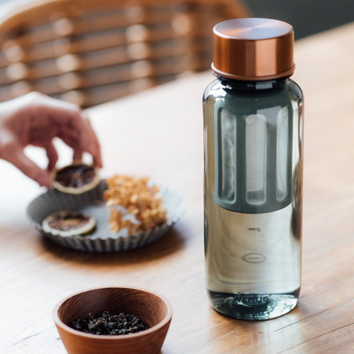 WEMUG Copper Brew Bottle S550/S650 with filter, Tritan BPA Free, coffee lover on-the-go - WEMUG