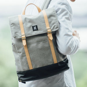 Urban Backpack with Leather Trim - WEMUG
