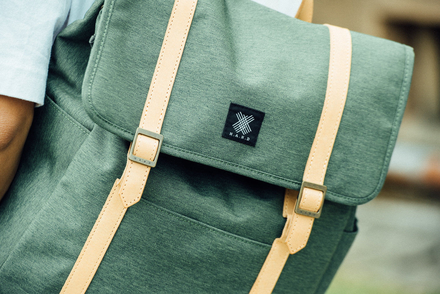 Urban Backpack with Leather Trim - WEMUG