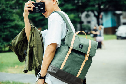 Urban Backpack with Leather Trim - WEMUG