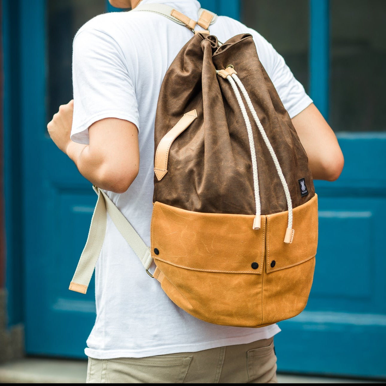 Trip Canvas Backpack, Rucksacks - Brown (for Him) - WEMUG