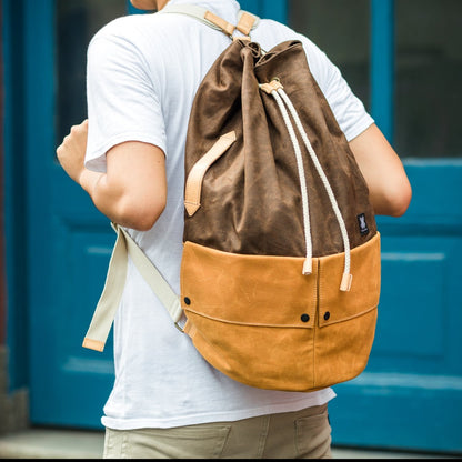 Trip Canvas Backpack, Rucksacks - Brown (for Him) - WEMUG