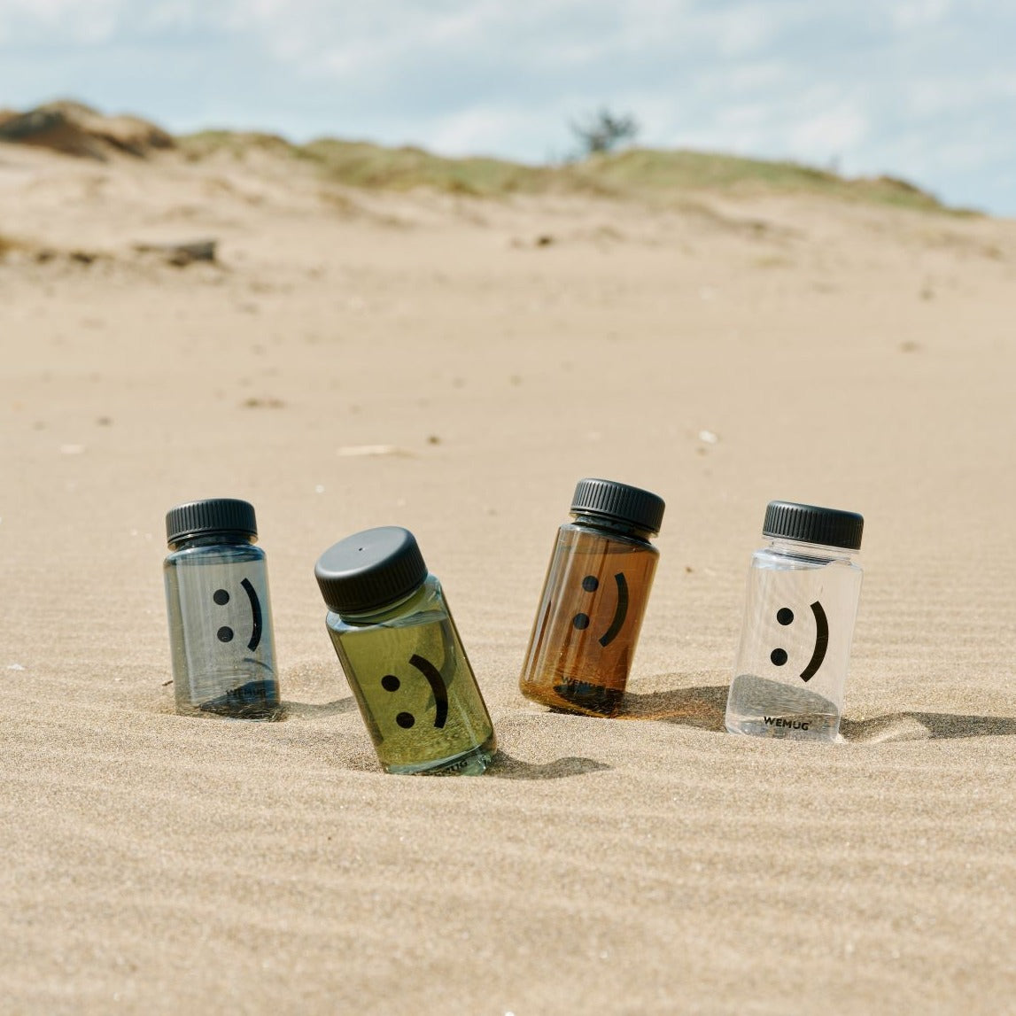 WEMUG Mini Emoji water bottle 12oz, 4 colors, BPA-Free, leaksafe, Light and Durable - WEMUG