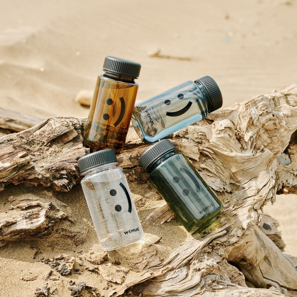 WEMUG Mini Emoji water bottle 12oz, 4 colors, BPA-Free, leaksafe, Light and Durable - WEMUG