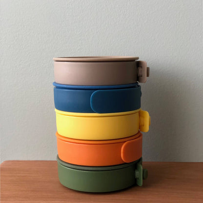 WEMUG On-the-go Foldable Sili Cup with reusable Tyvek bag - WEMUG